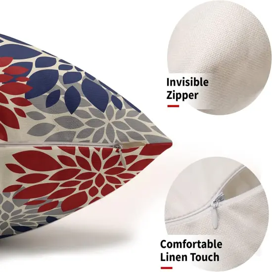 12X20 Inch Set of 2, Decorative Rectangle Throw Pillow Covers for 4th of July Decorations {3}