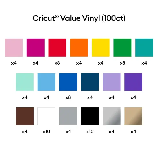 Cricut Value Vinyl Rainbow Sampler (100ct) {3}