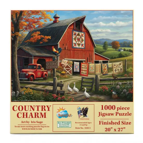Sunsout Country Charm 1000 pc Jigsaw Puzzle 32811 {3}