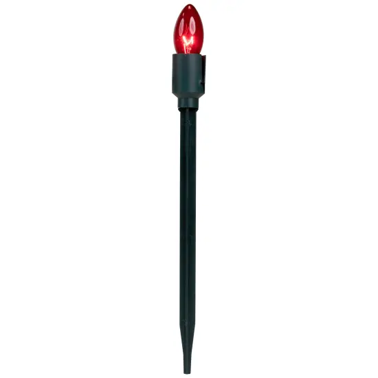 Northlight Lighted C9 Outdoor Christmas Pathway Markers - 13" - Multicolor - Set of 15 Red {5}