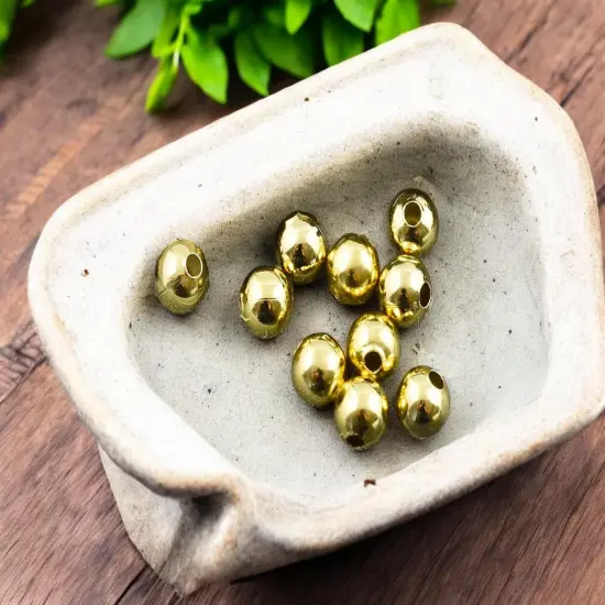 24k Gold Plated Brass Round Spacer Beads -- Choose Your Size {2}