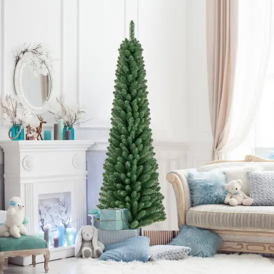 Pencil Christmas Tree with Memory Wire Branch Tips and Upgraded Metal Stand {1}