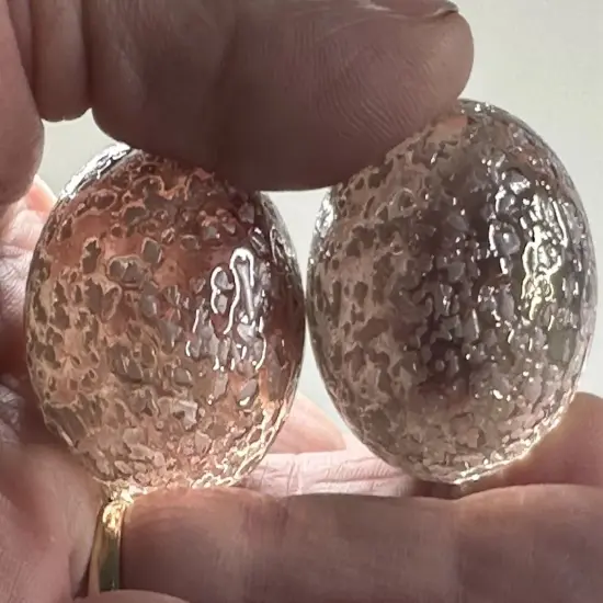 SNOWBALL Marbles 2 (35mm) Boulders Glitter Speckled glass ball {3}