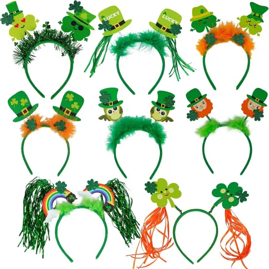 58 Pcs St. Patrick's Day Novelty Jewelry Assortment: Necklaces, Head Boppers, Bracelets, Mustaches, Tattoos & Accessories for St. Patty's Day Irish Party Decor {2}