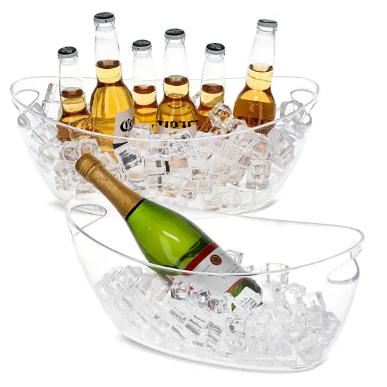 Spec101 Plastic Champagne Bucket for Drinks - 6pk Ice Buckets for Parties {2}
