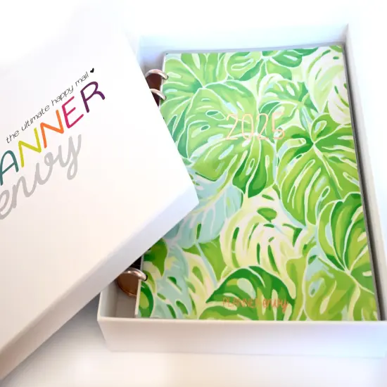 2025 Planner - Mini Horizontal Layout, Disc Bound - "Tropical Greens" (#1011) {3}