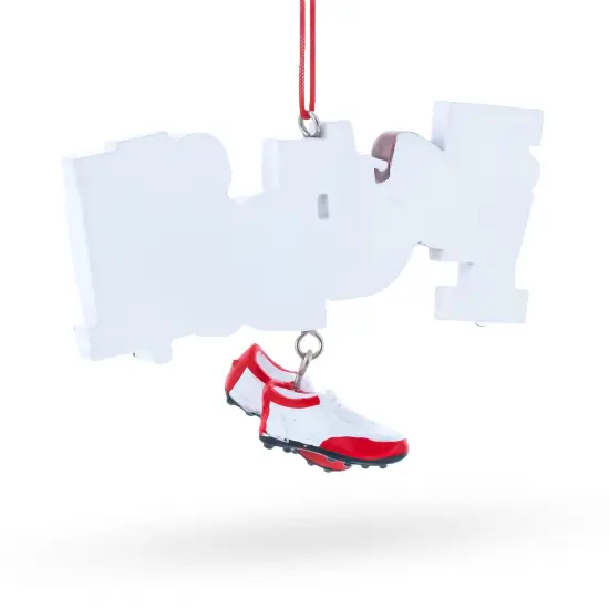 Football Helmet and Cleats Resin Christmas Ornament {4}