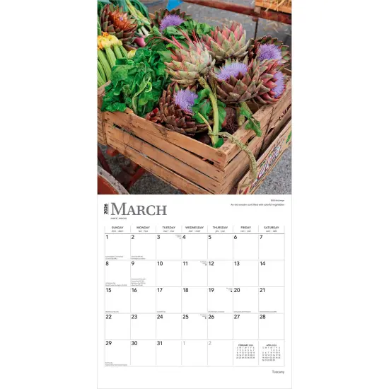 Tuscany | 2026 12 x 24 Inch (Hanging) Monthly Square Wall Calendar | Plastic-Free {3}
