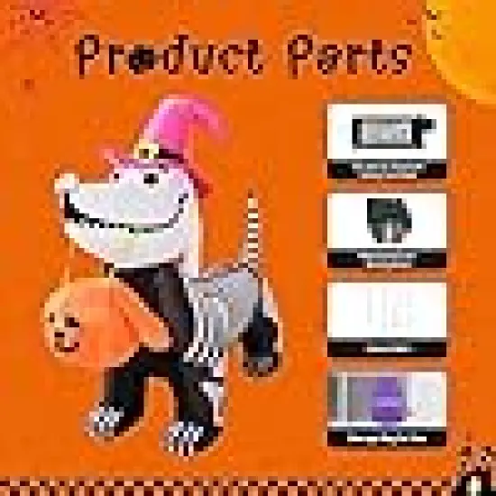 Skeleton Puppy Inflatable Yard Decoration {5}