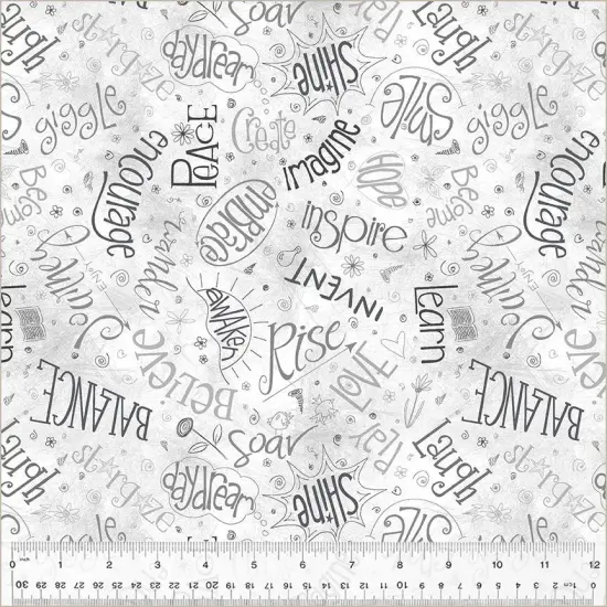 White Cloud Noteworthy Aspirations 44"/45 Fabric Per Yard {1}