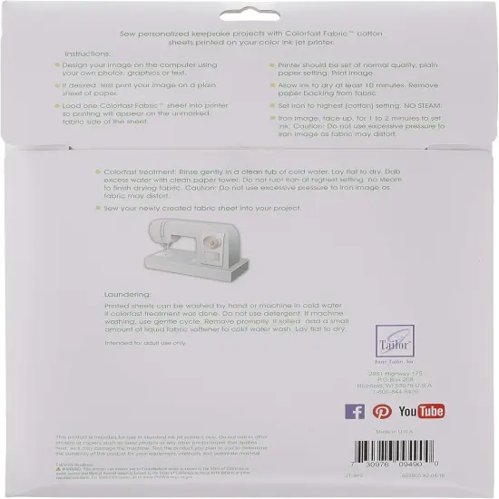 Colorfast Sew-In Fabric Sheets - 25 Sheets {2}