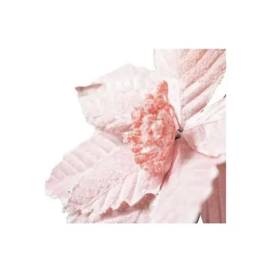 20&rdquo; Pink Sugared Poinsettia Stem {4}