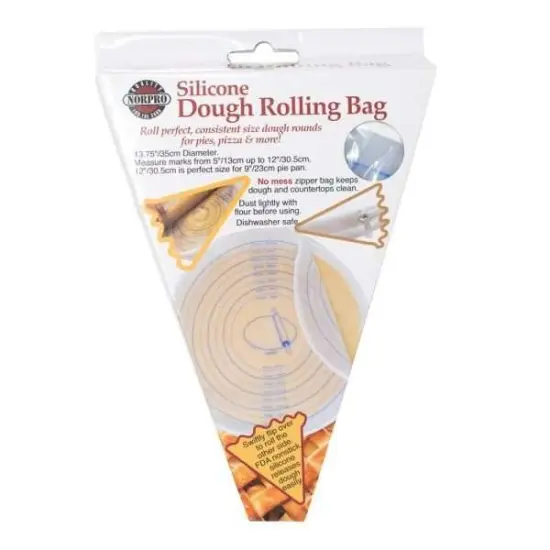 Norpro Silicone Pie Crust Dough Rolling Bag, Non-Stick Mess Free, Easily Roll Out 5" to 12" Crusts {6}