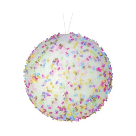 4&rdquo; Green Sprinkle Ball Ornament {1}