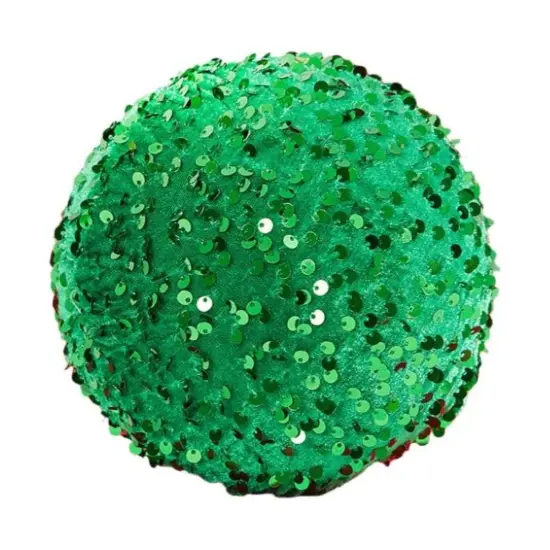 6" Sequin Ball Ornament: Green {1}