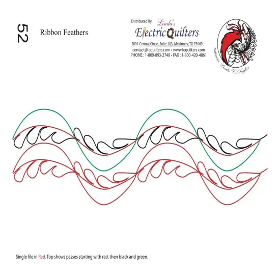 052 Ribbon Feather Pantograph by Linda V. Taylor {1}