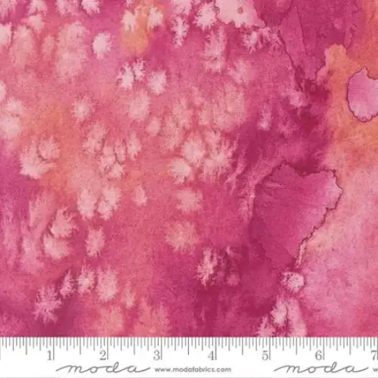 Pink Rose Flow Basic Watercolor Painting 44"/45" Fabric Per Yard {1}