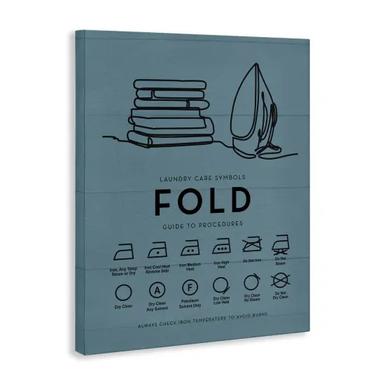 Stupell Industries Laundry Fold & Iron Chart Canvas By Lettered and Lined {3}