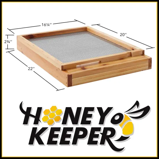 Honey Keeper Beehive Screened Bottom Board Dipped in 100% Beeswax for Langstroth Beekeeping {6}