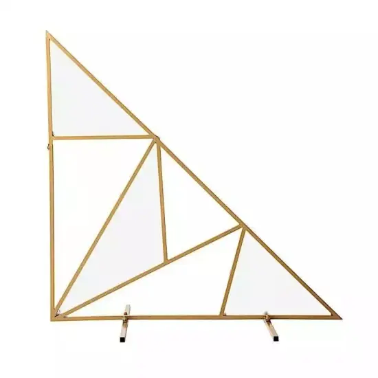 3 feet Gold Triangle Geometric Metal Wedding Arch Backdrop Stand Decorations {1}