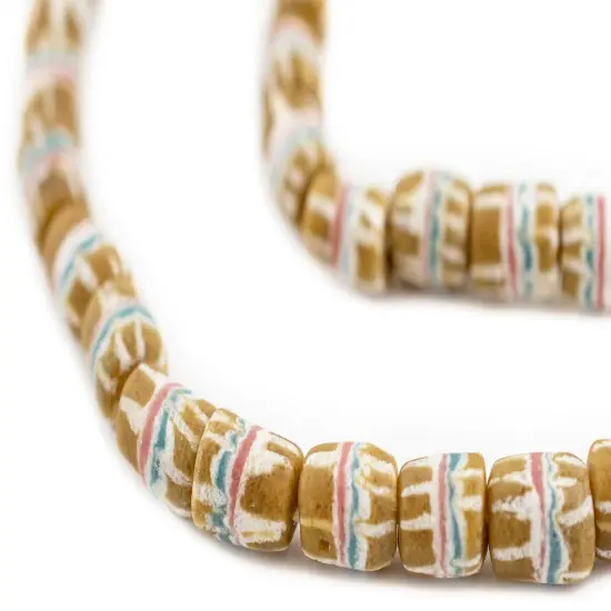 The Bead Chest Brown Strawstack Beads (9mm) {1}