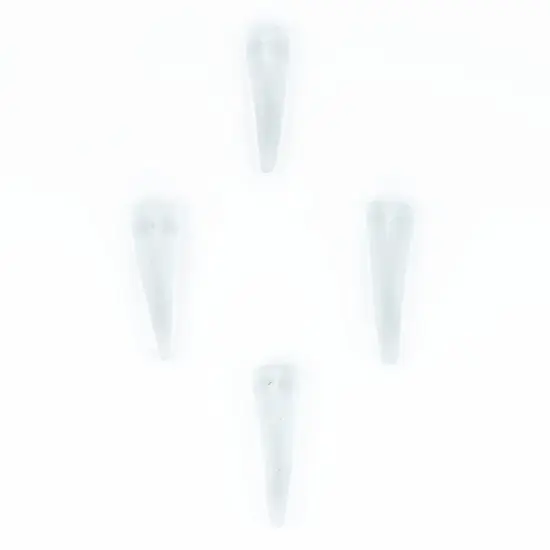 The Bead Chest Tooth Sea Glass Pendants, Frosted Matte Eco-Friendly Translucent Recycled Glass Charms for Jewelry & Necklace Making {1}