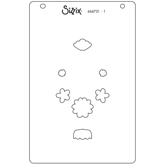 Sizzix A6 Layered Stencils 4/Pkg By Catherine Pooler-Folk Tree {6}