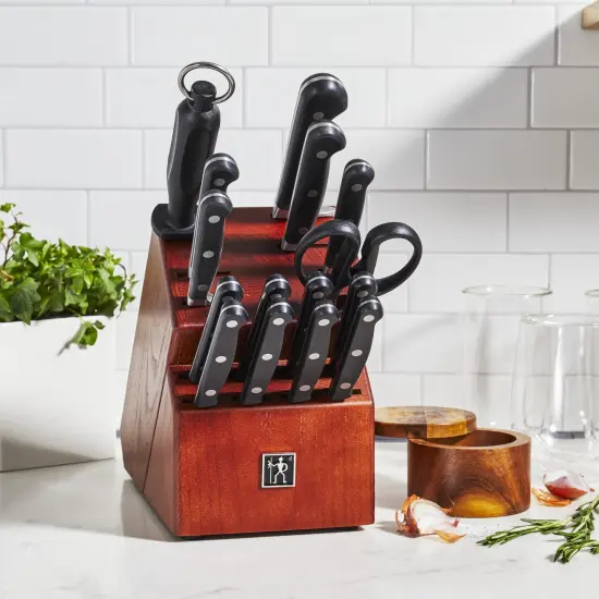 HENCKELS Classic Precision 16-Piece Kitchen Knife Set with Block, Chef Knife, Steak Knife Set {5}