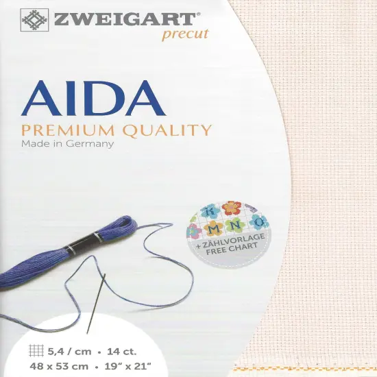 Precut Zweigart Stern-Aida 14 count Light Pink {1}