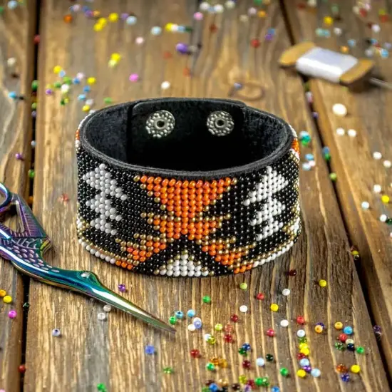 Bead embroidery kit on artificial leather FLBB-099 {1}