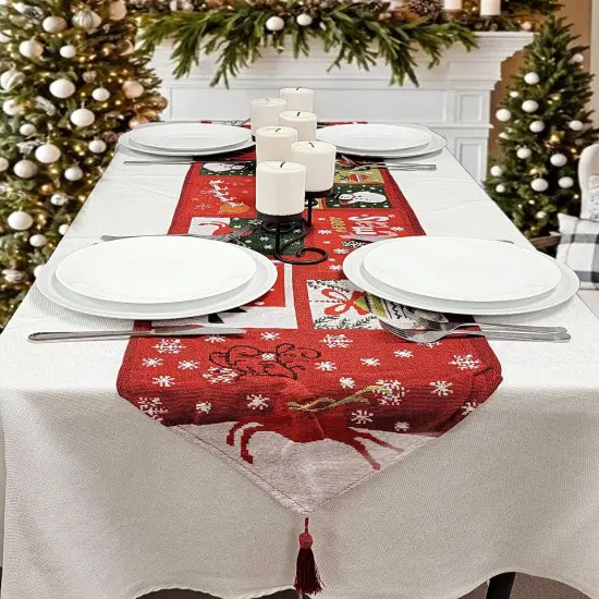 Holiday Patchwork Christmas Table Runner {1}