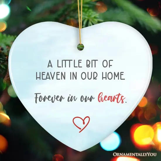 Forever in Our Hearts Heaven&rsquo;s Little Light Ornament, Christmas Memory Gift {1}