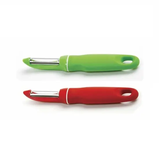 Norpro Grip-EZ Stainless Steel Blade Swivel Fruit & Veggie Peeler Red {4}