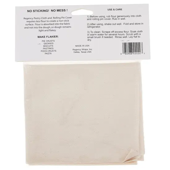 Regency 100% Cotton 20" x 24" Pastry Cloth & 15" Rolling Pin Cover Set for Dough {5}