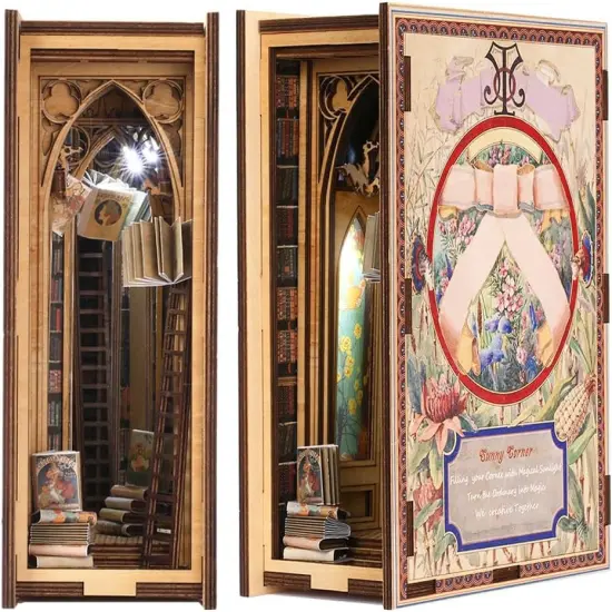 Book Nook Wizardi Miniature - Eternal Bookstore Roombox Kit {1}