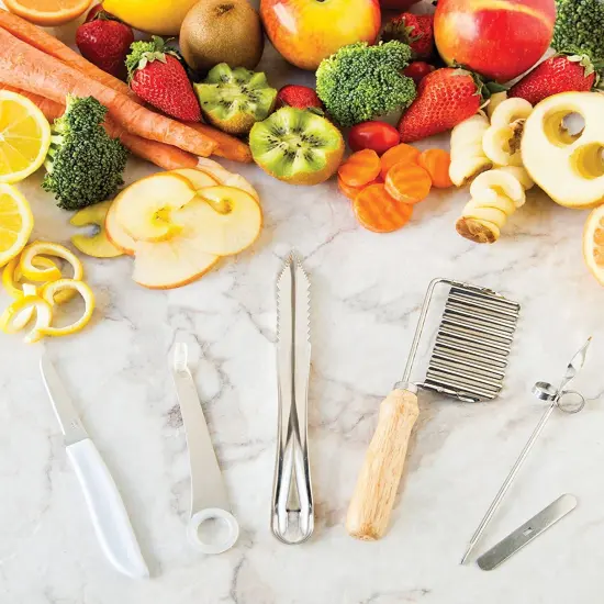 Norpro 5pc Fruit & Vegetable Garnishing Decorating Tool Set {3}