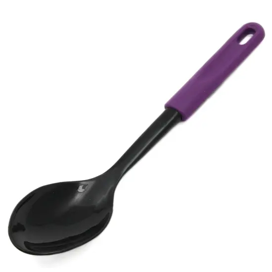 Chef Craft 11.5" Basic Heat Resistant Nylon Solid Serving Spoon Purple {1}