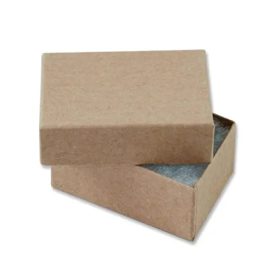 JewelrySupply Kraft Cotton Filled Jewelry Box #21 (Case of 100) {3}