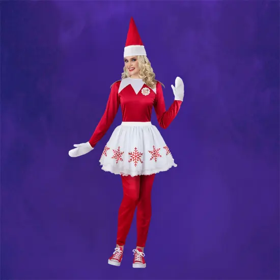 Fun World The Elf on the Shelf Woman's Christmas Costume - Medium Red {4}