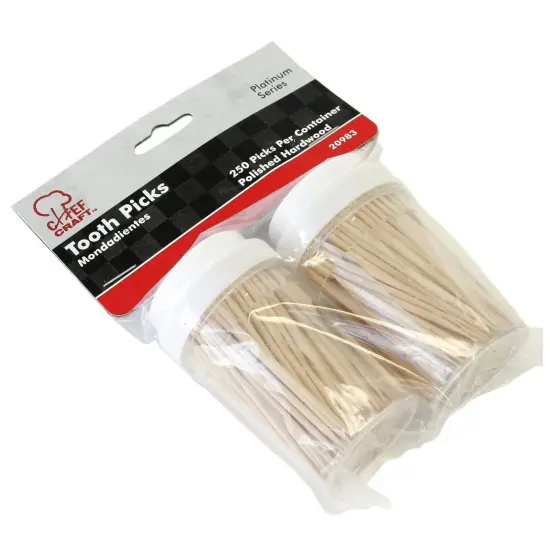 Chef Craft 2pc Select Toothpick Container Holders with 500 Natural Bamboo Toothpicks {3}