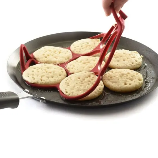 Norpro Silicone Silver Dollar Size Pancake / Egg Ring with Easy Lift Handles {5}
