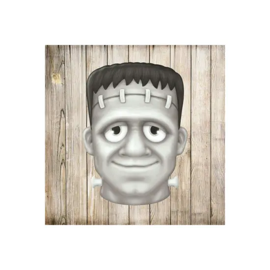 12" Metal Embossed Sign: Frankenstein (Black) {3}