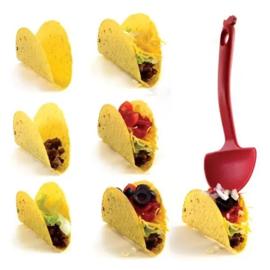 Norpro Spoon-ita 8.5" Taco Fixings Spoon - Meat, Beans, & Shell Toppings Server {4}