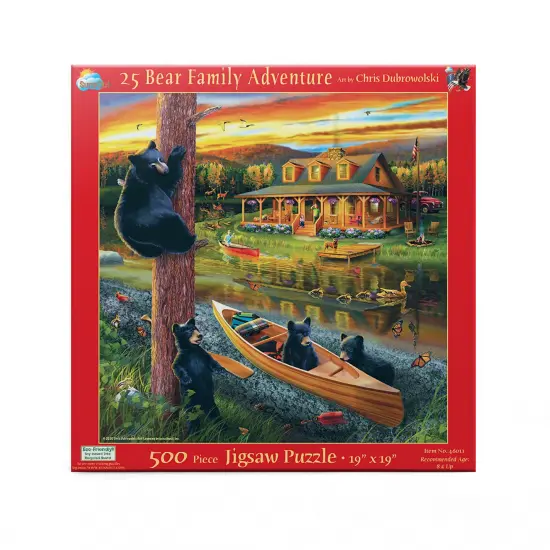 Sunsout 25 Bear Family Adventure 500 pc Jigsaw Puzzle 46011 {4}