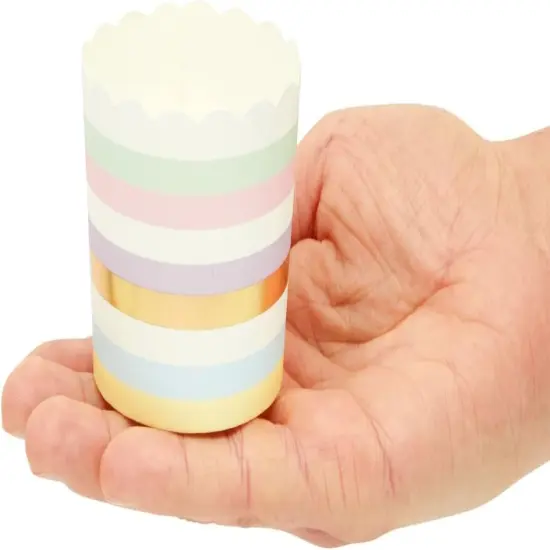 50-Pack Pastel Cupcake Liners (2.2 In) - Large Paper Baking Cups for Birthdays, Bake Sales, Bridal Showers, Home Baking - Cupcake Wrappers {4}
