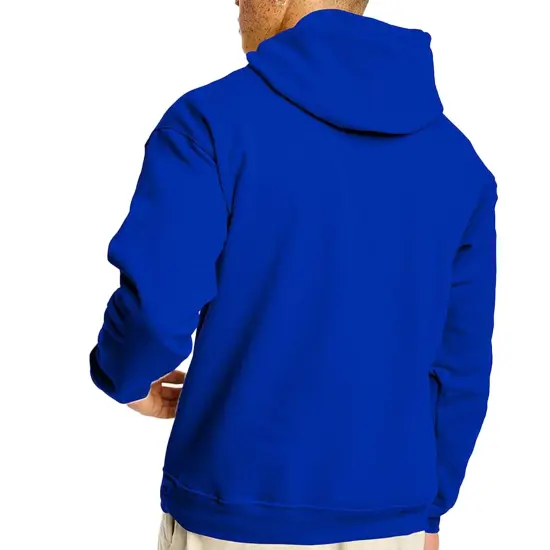 Hanes Men's Ecosmart Fleece Hooded Sweatshirt, Pullover Casual Hoodies Assorted Color Athletic royal {3}