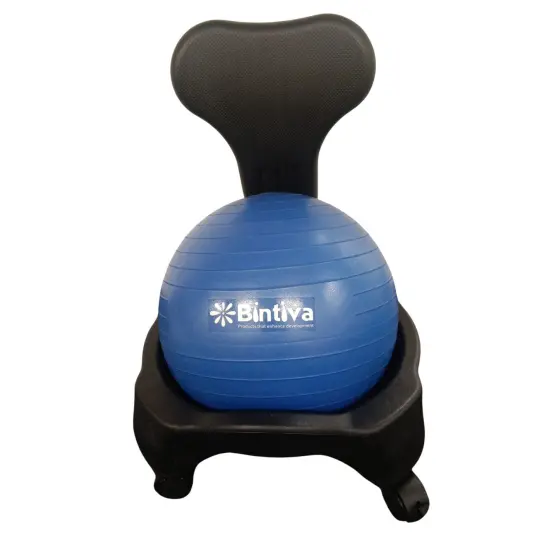 Stability Ball Chair, Child, Black/Blue {1}