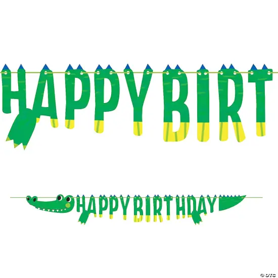 Alligator Happy Birthday Banner {2}