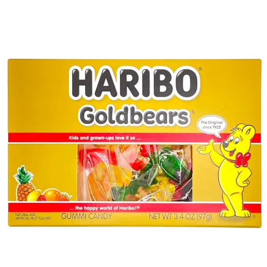 Haribo Goldbears Gummi Candy Theater Box 3.4 oz, 12 Ct {2}
