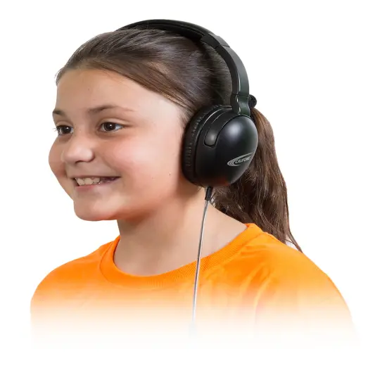 Califone NeoTech Plus 10171MT Premium, Over-Ear Stereo Headset with Inline Microphone, 3.5mm Plug, Black {5}